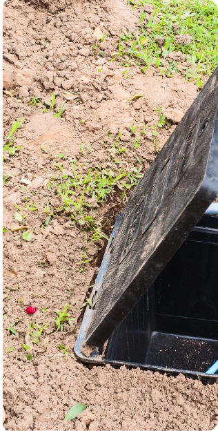 gaine télécom endommagée